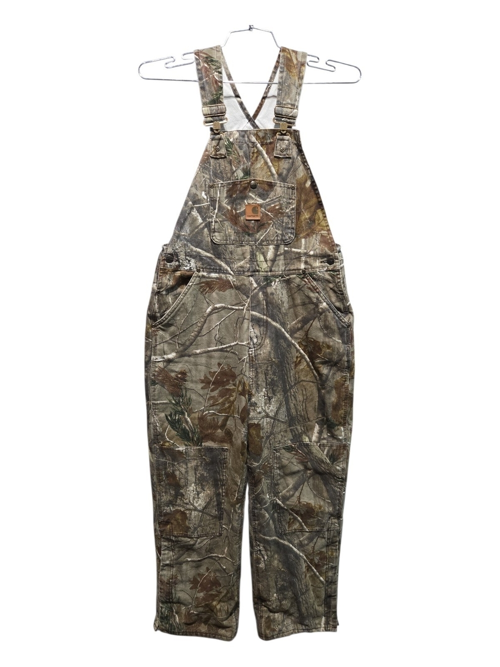 Vintage Carhartt Realtree Camo Overalls Bibs Youth 16 Fits Adult Men 34x27 Short